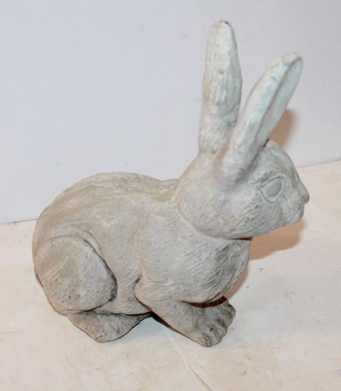 1930s Painted Concrete Garden Rabbit at 1stDibs