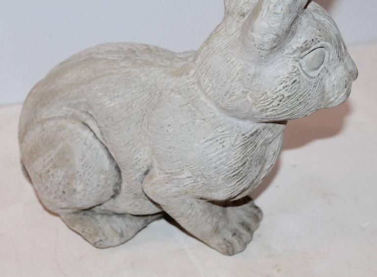 1930s Painted Concrete Garden Rabbit at 1stDibs
