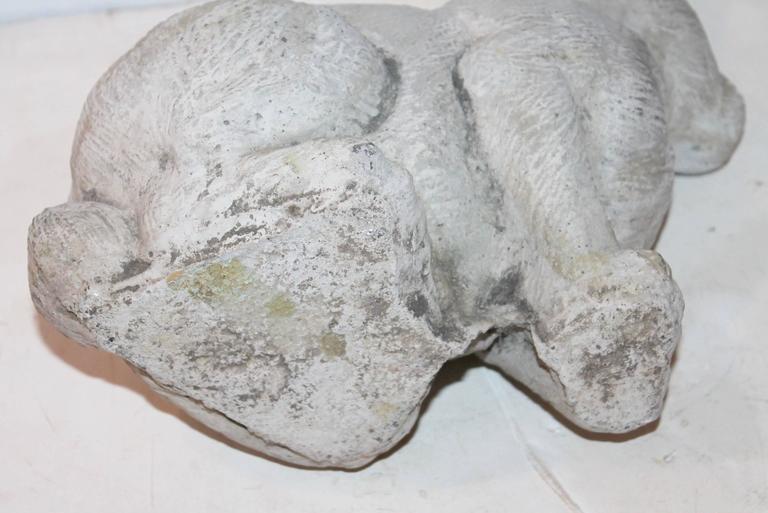 1930s Painted Concrete Garden Rabbit at 1stDibs