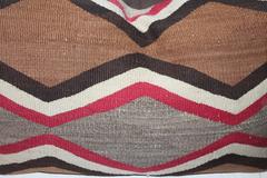 Pair of Large Navajo Indian Weaving Bolster Pillows