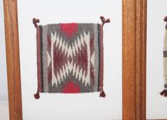 Pair of Miniature Framed Navajo Indian Weavings