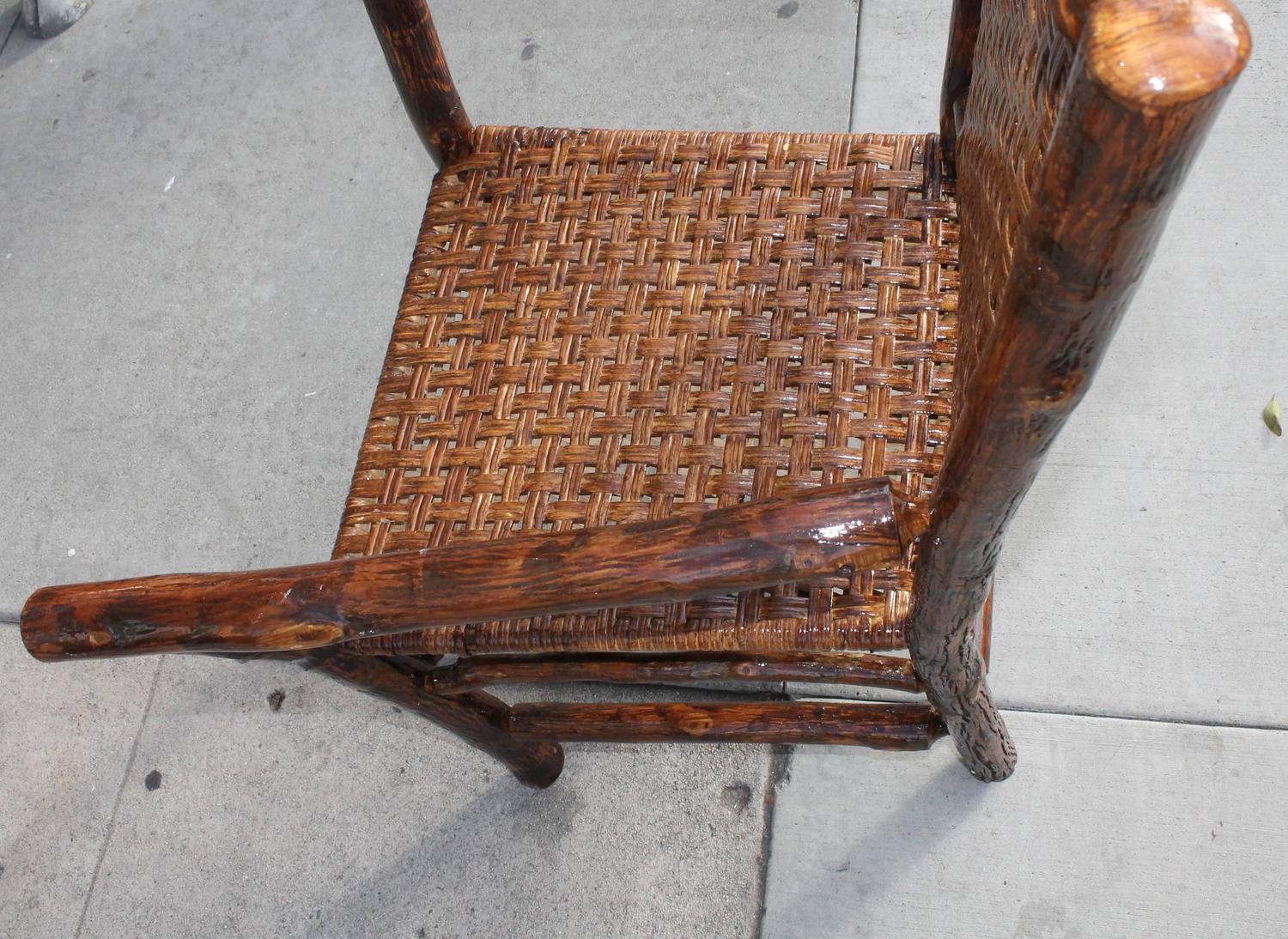 Set of Six Rare Signed Old Hickory Armchairs For Sale at 1stdibs