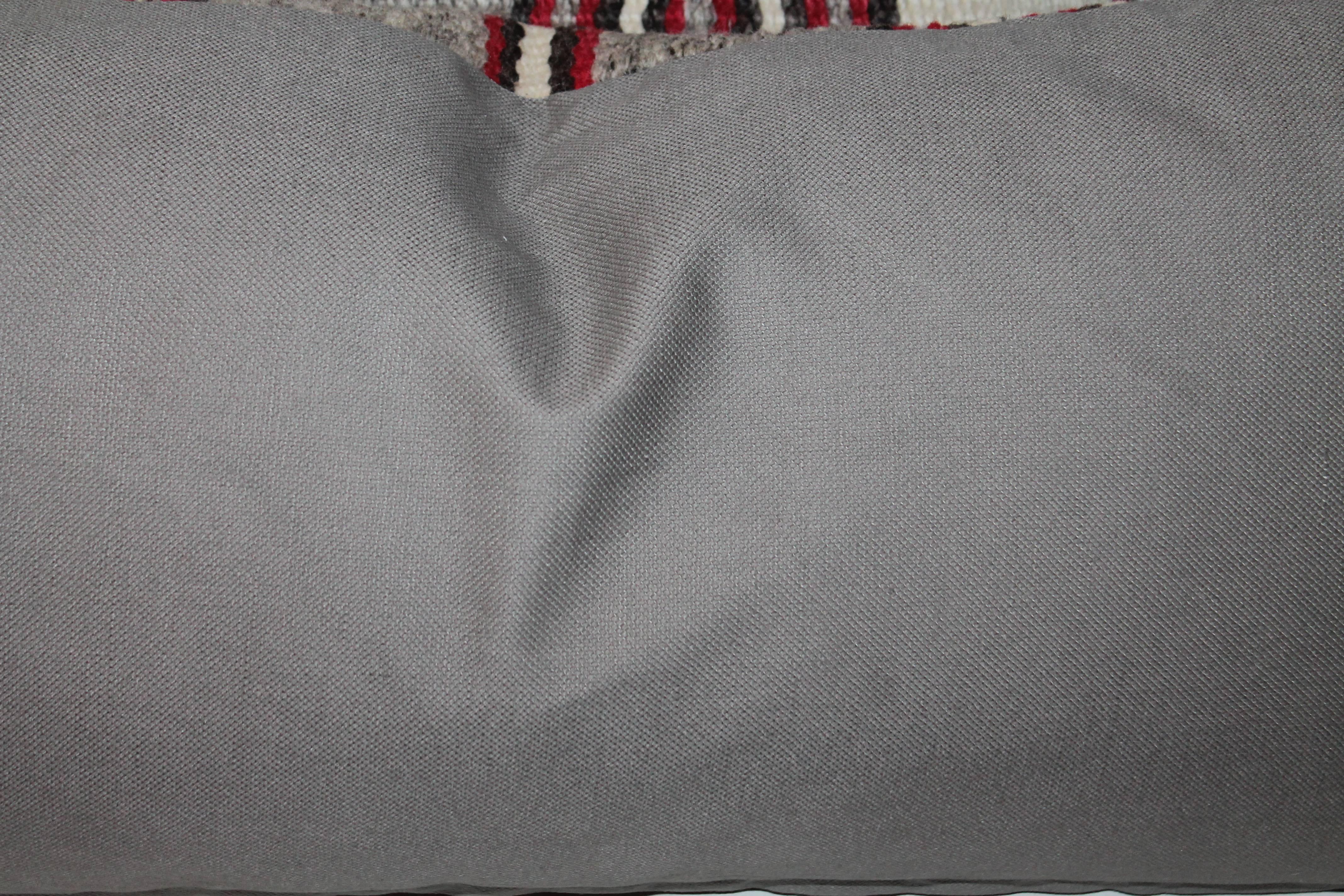 Hand-Woven Pair of Navajo Indian Saddle Blanket Pillows