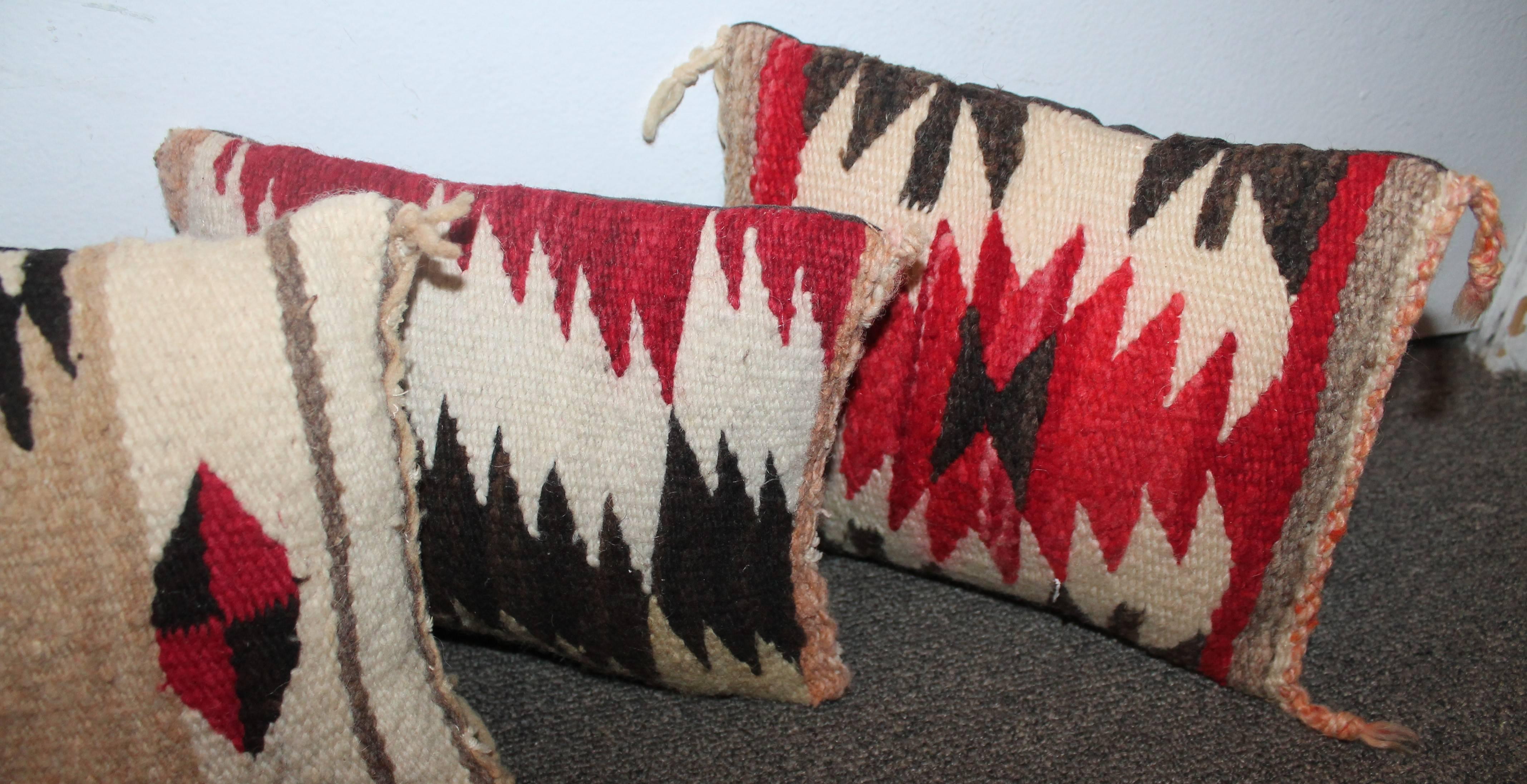 Hand-Woven Collection of Small and Unusual Navajo Weaving Pillows