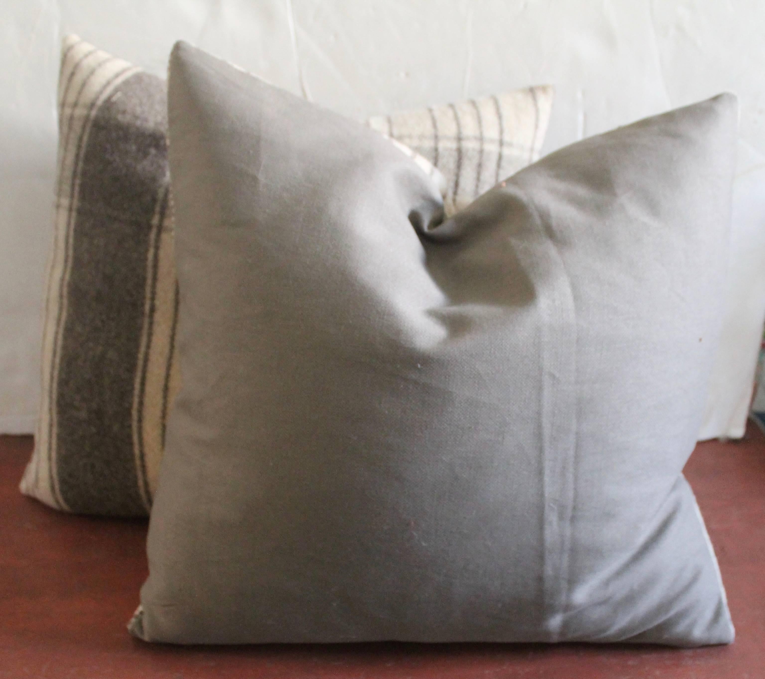 American Pair of Handwoven Alpaca Pillows For Sale