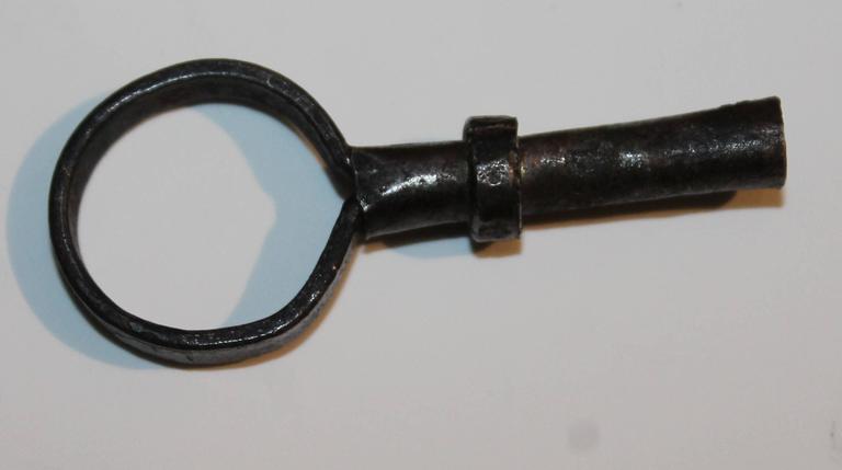 Hand Forged Iron 19th Century Hand Cuffs For Sale 1