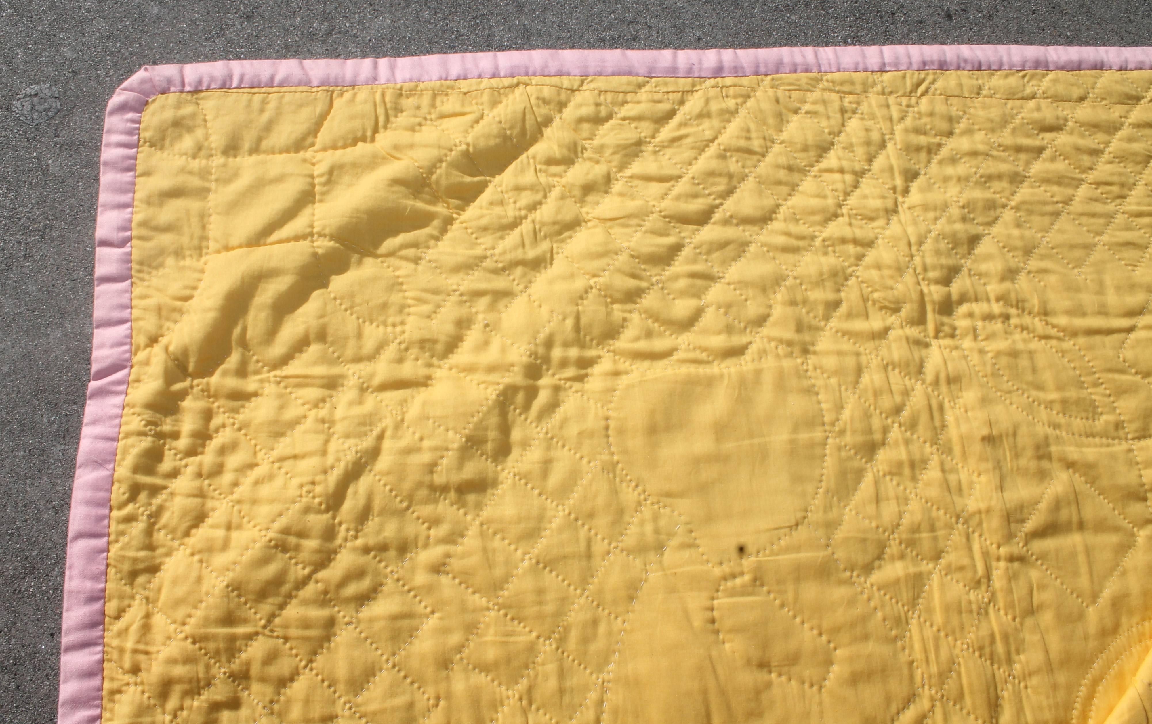 Colcha Folky Sun Bonnet Sue Applique siglo XX en venta
