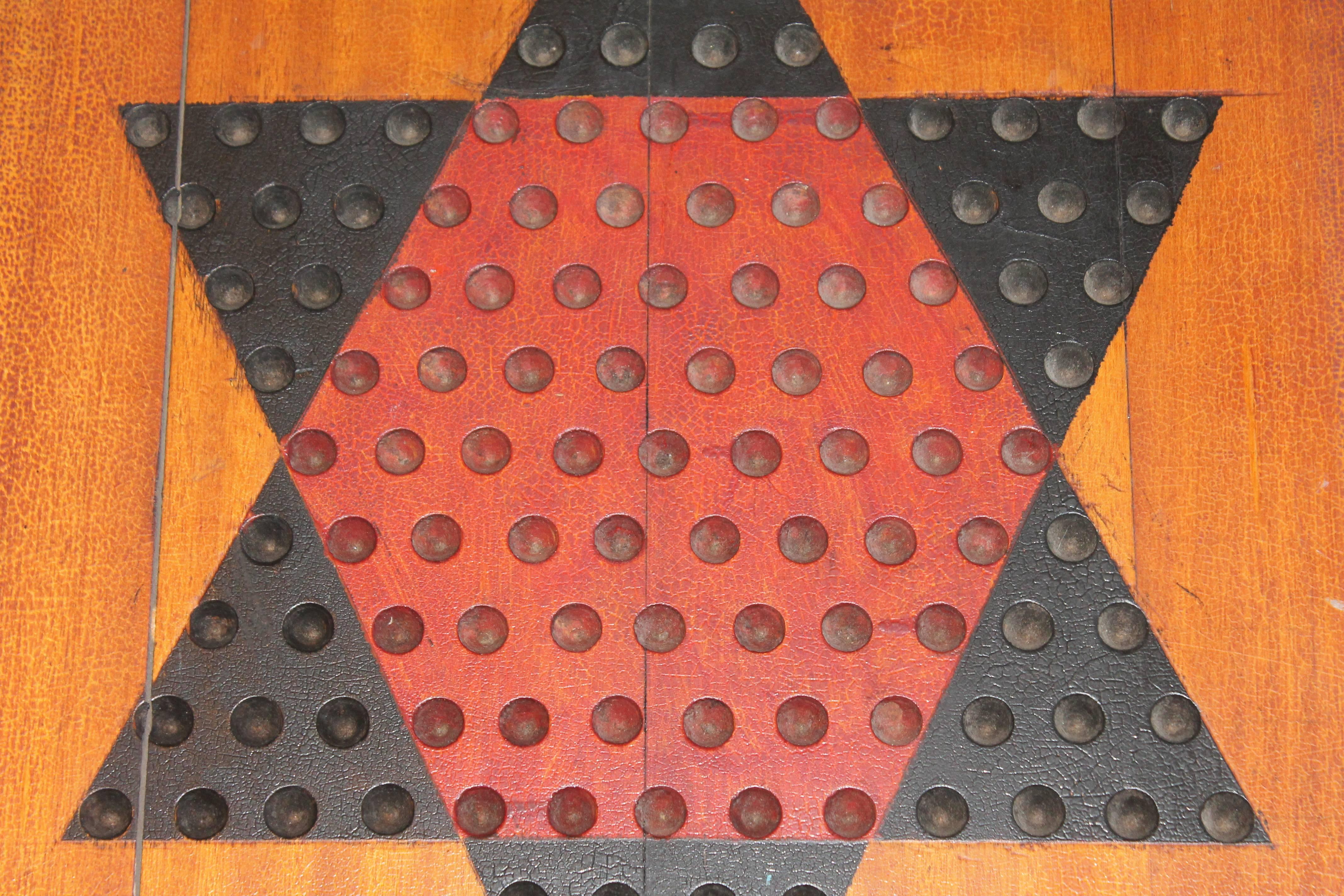 American Folky Reversible 19th Century Original Painted Game Board