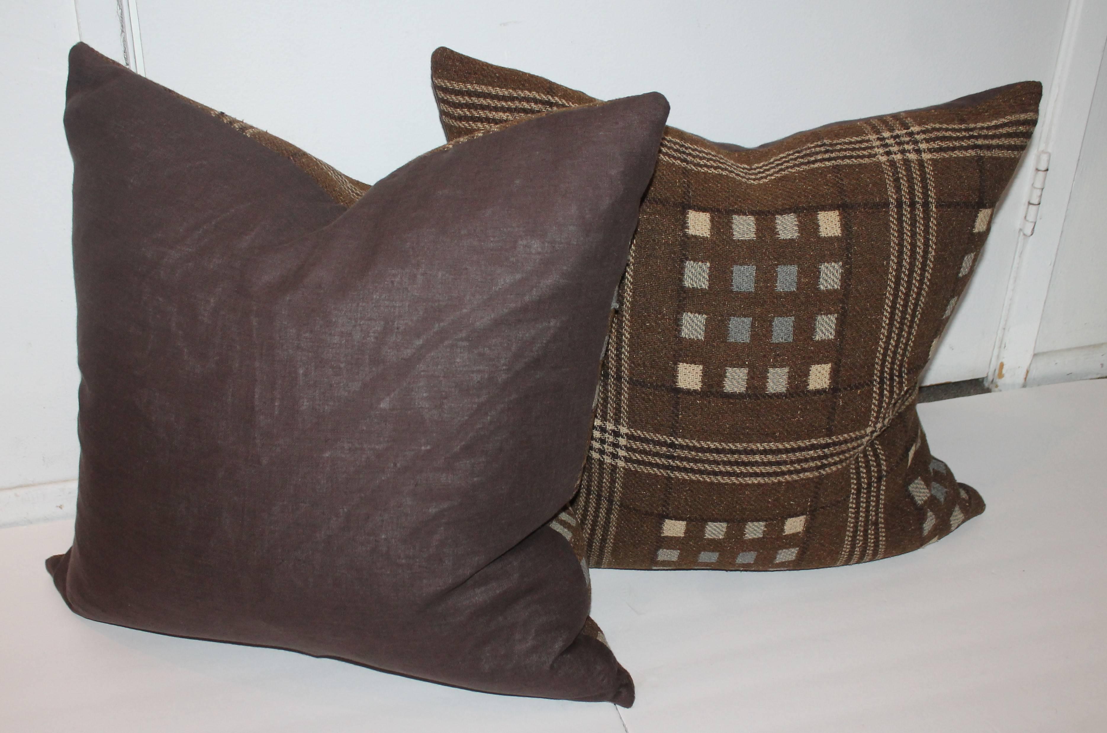 Woven Pair of Horse Blanket Pillows