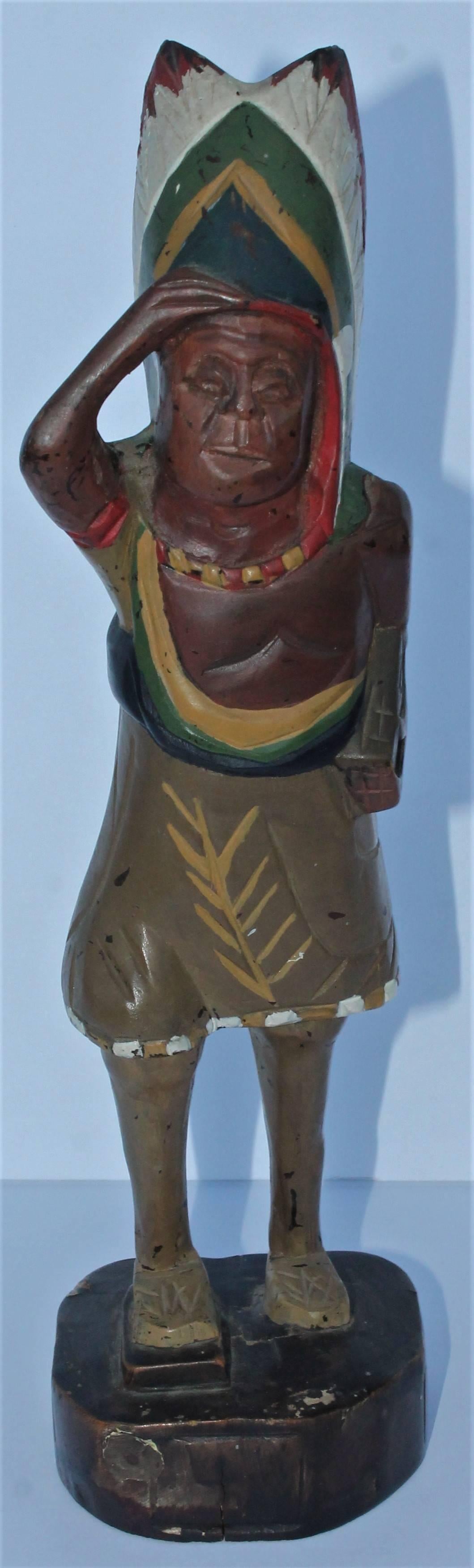 This finely original painted TOTEM pole was found in New England. The condition is very good.