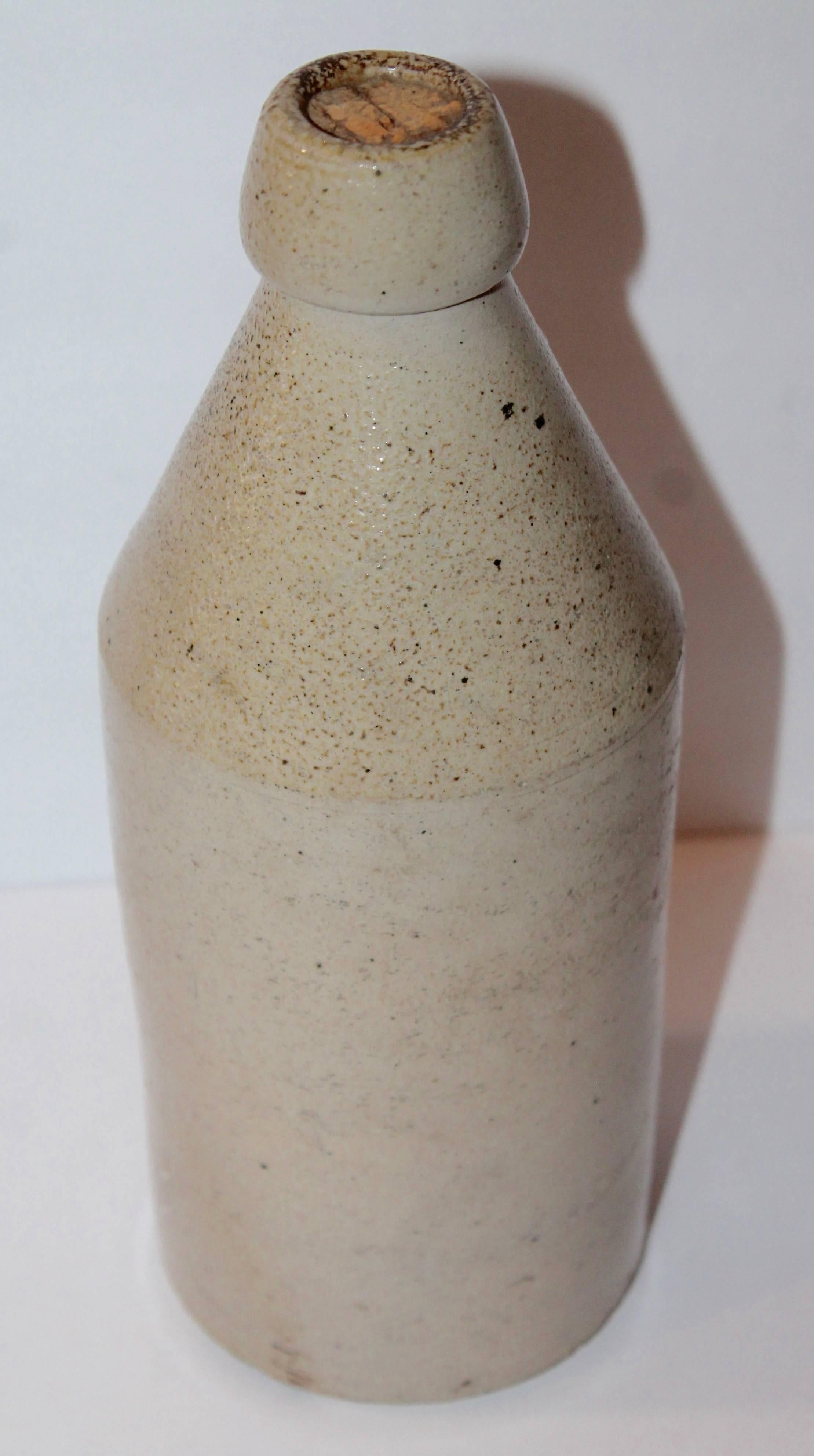 Folk Art 19th Century Smith & Snows Whiteroot Pottery Bitters Bottle, Dated 1873 For Sale