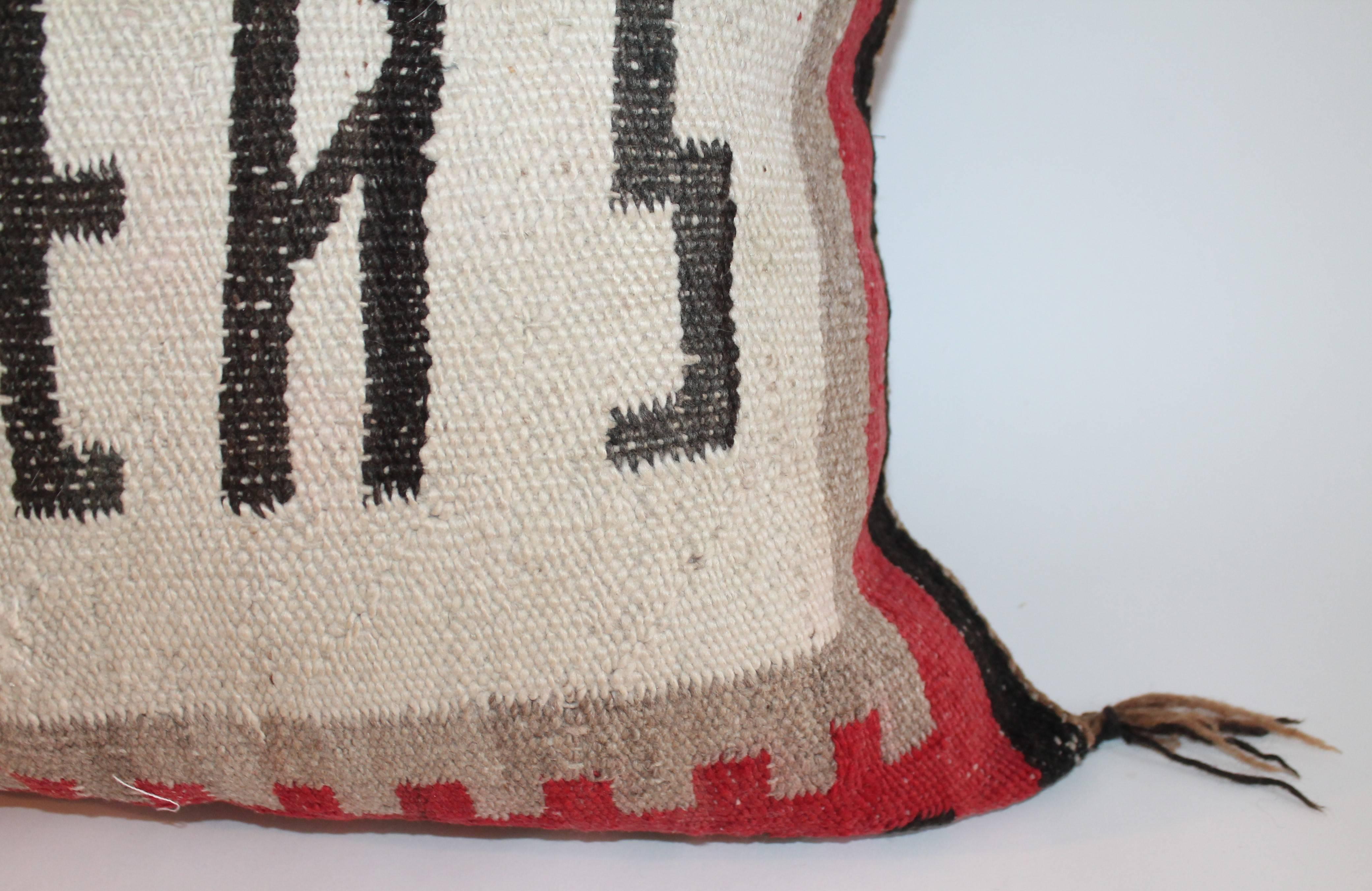 Hand-Woven Amazing Navajo Weaving Pillow with Sattler's Name