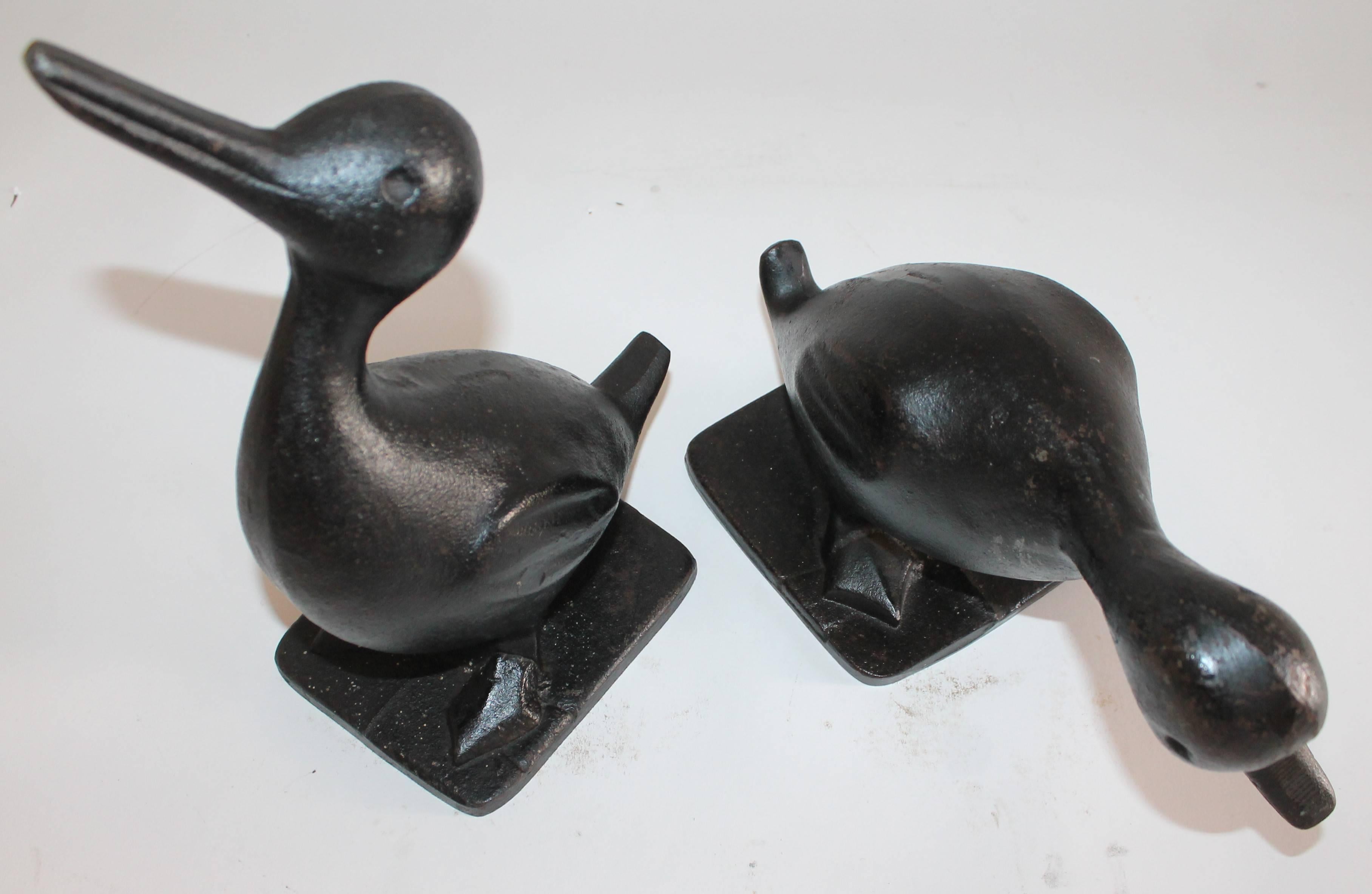 antique cast iron duck door stop
