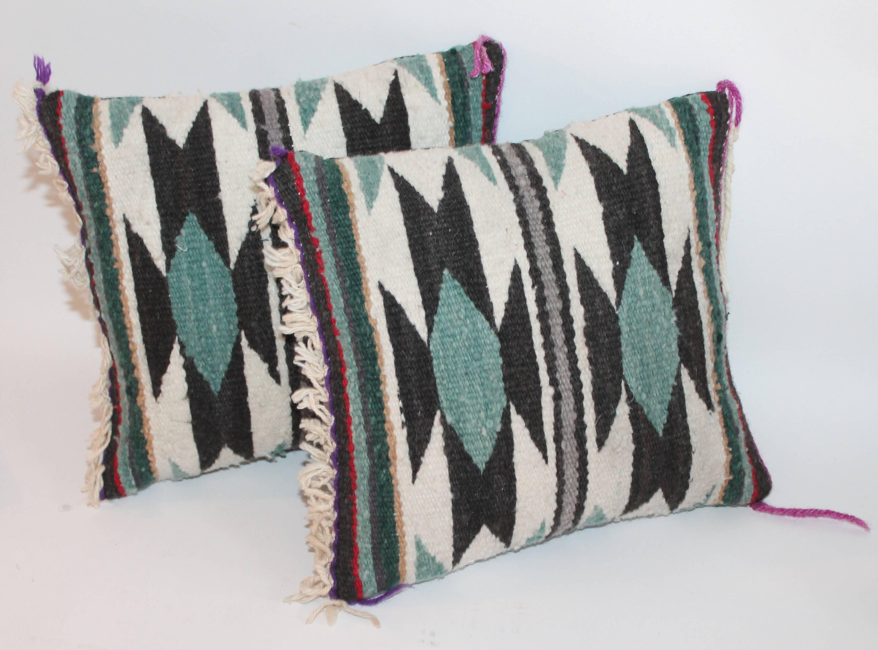 Set of Five Miniature Navajo Weaving Pillows In Excellent Condition For Sale In Los Angeles, CA