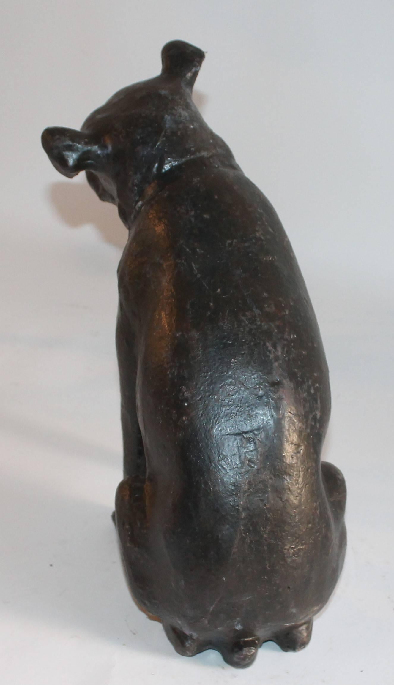 Monumental Sculpture Cast Iron Painted Dog 1