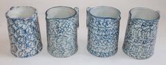 Collection of Four 19th Century Sponge Ware Milk Pitcher