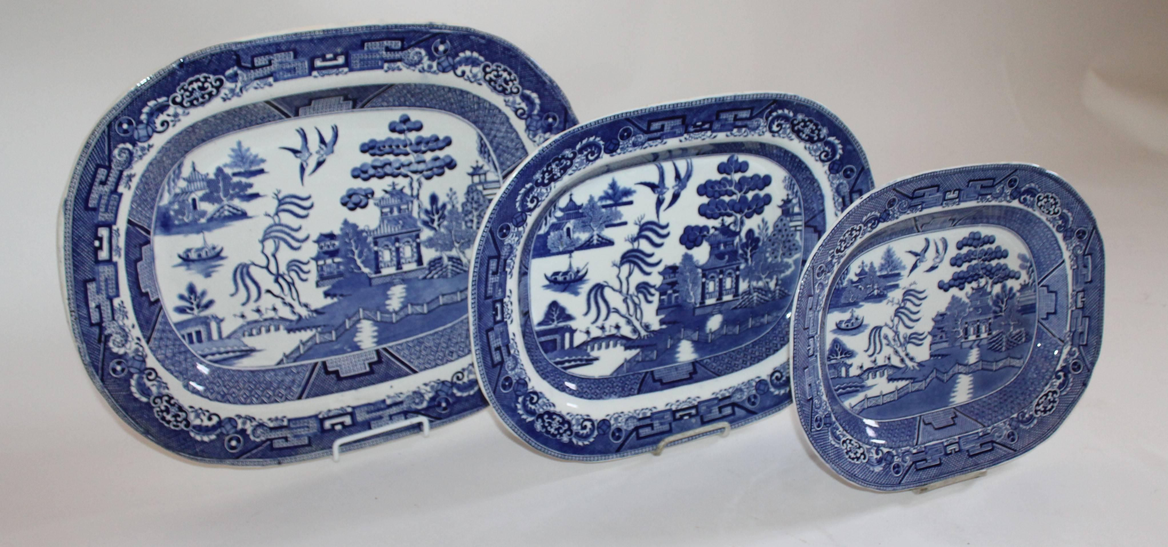 churchill blue willow platter