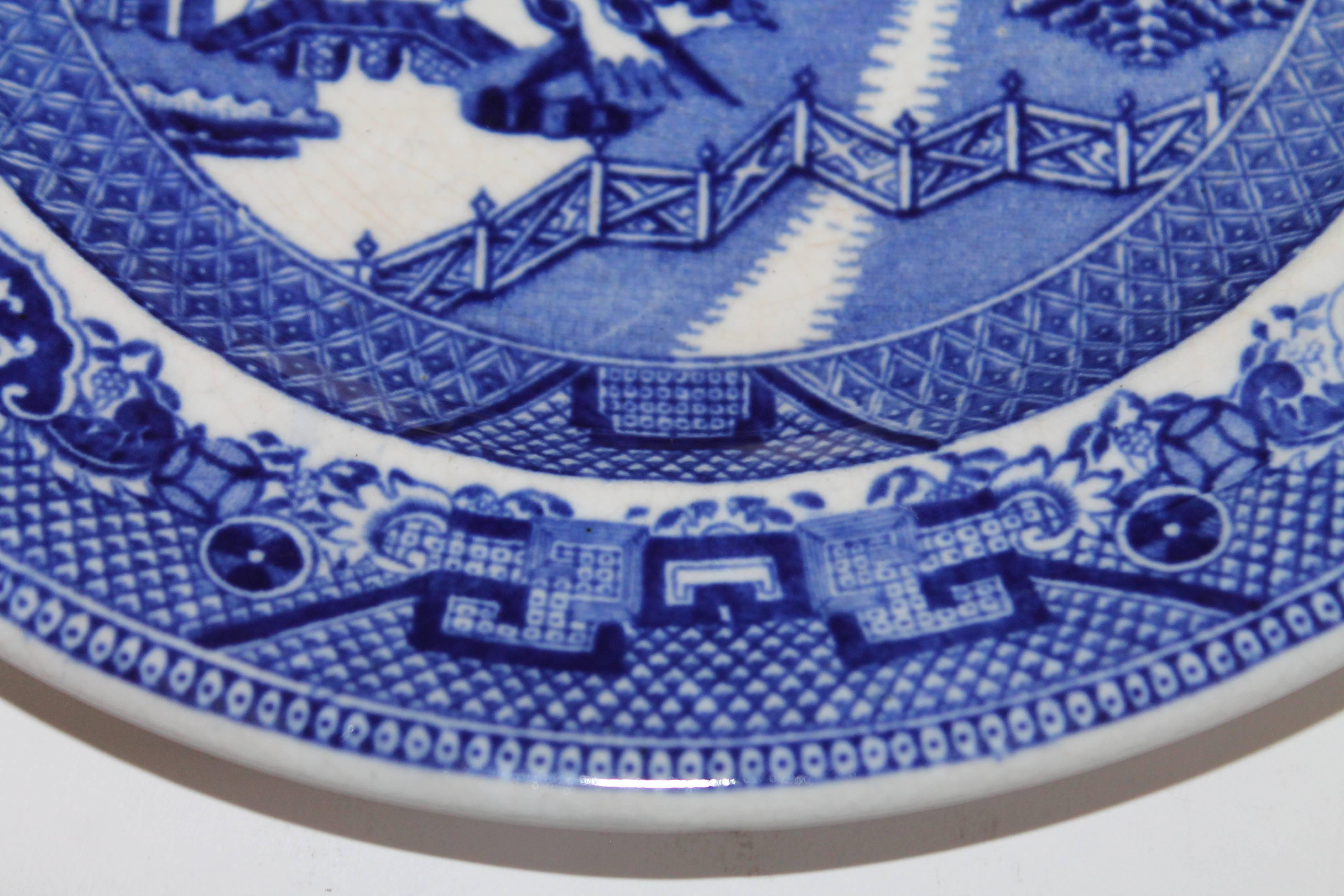 Country Set of Five John Meirs & Sons Blue Willow Plates