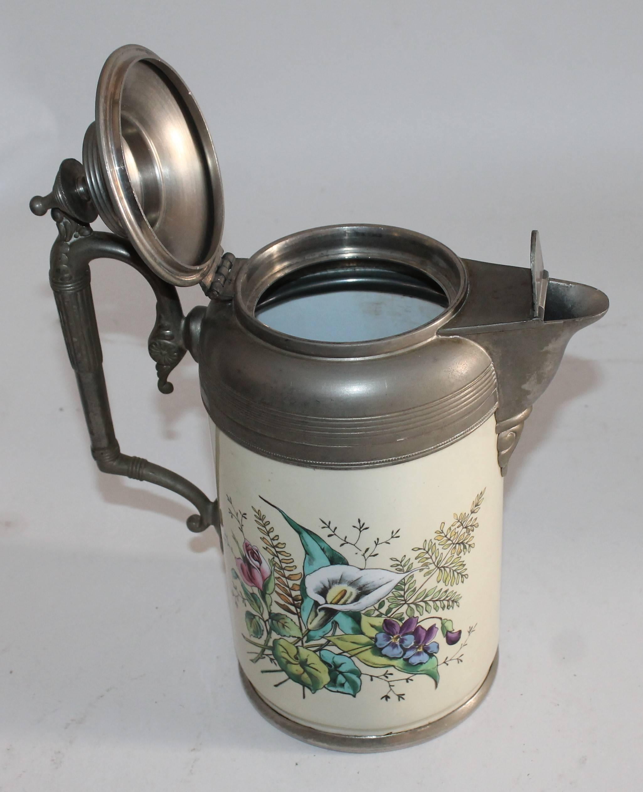 vintage enamel coffee pot