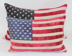 Pair of Vintage 50 Star Flag Pillows