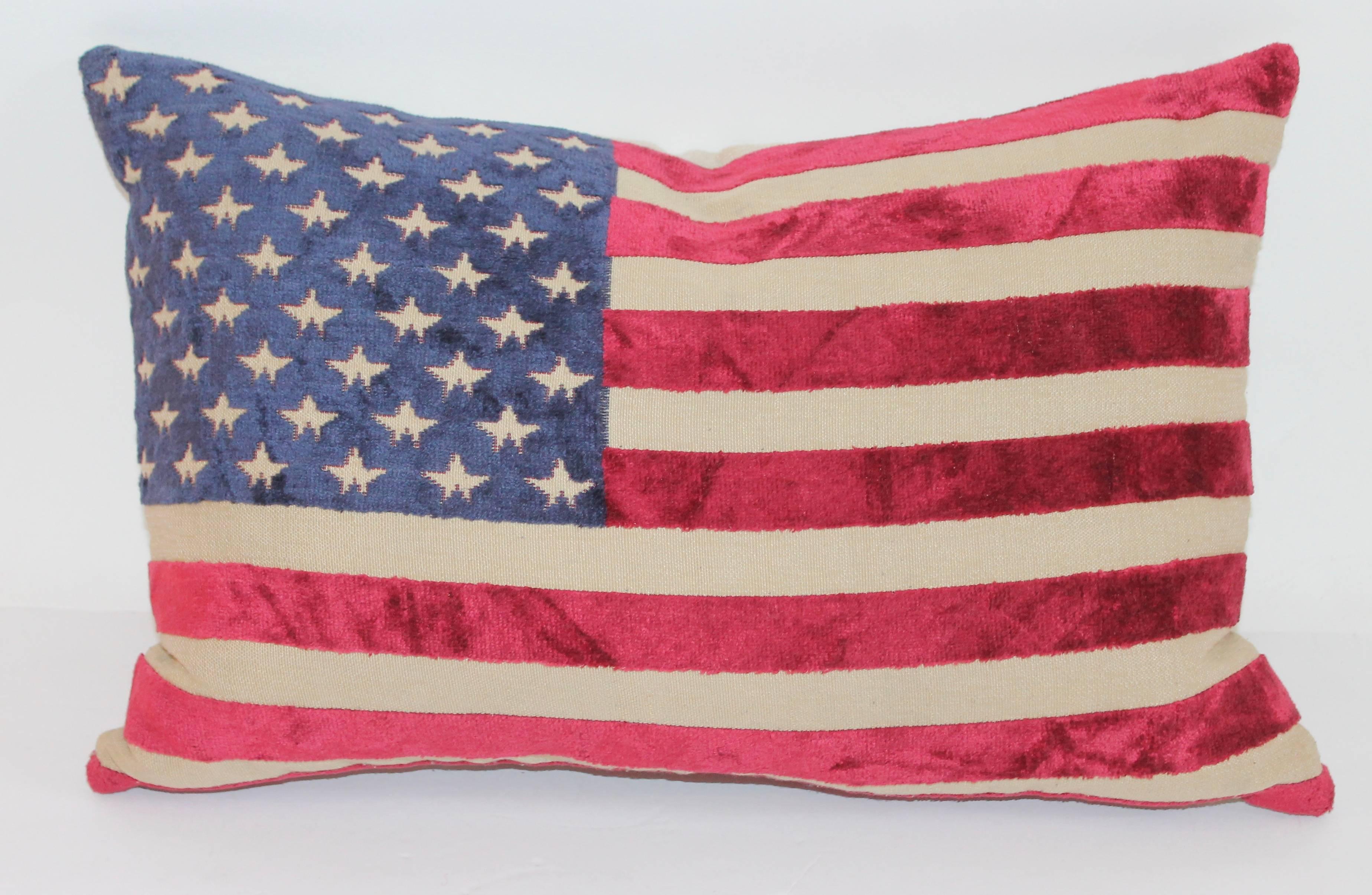 American Pair of Vintage 50 Star Flag Pillows