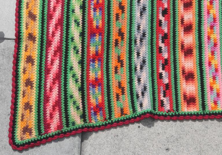 Set of Three Handwoven Crochet Throws For Sale at 1stDibs