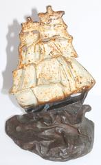 19th Century Original Painted Iron Ship Door Stop