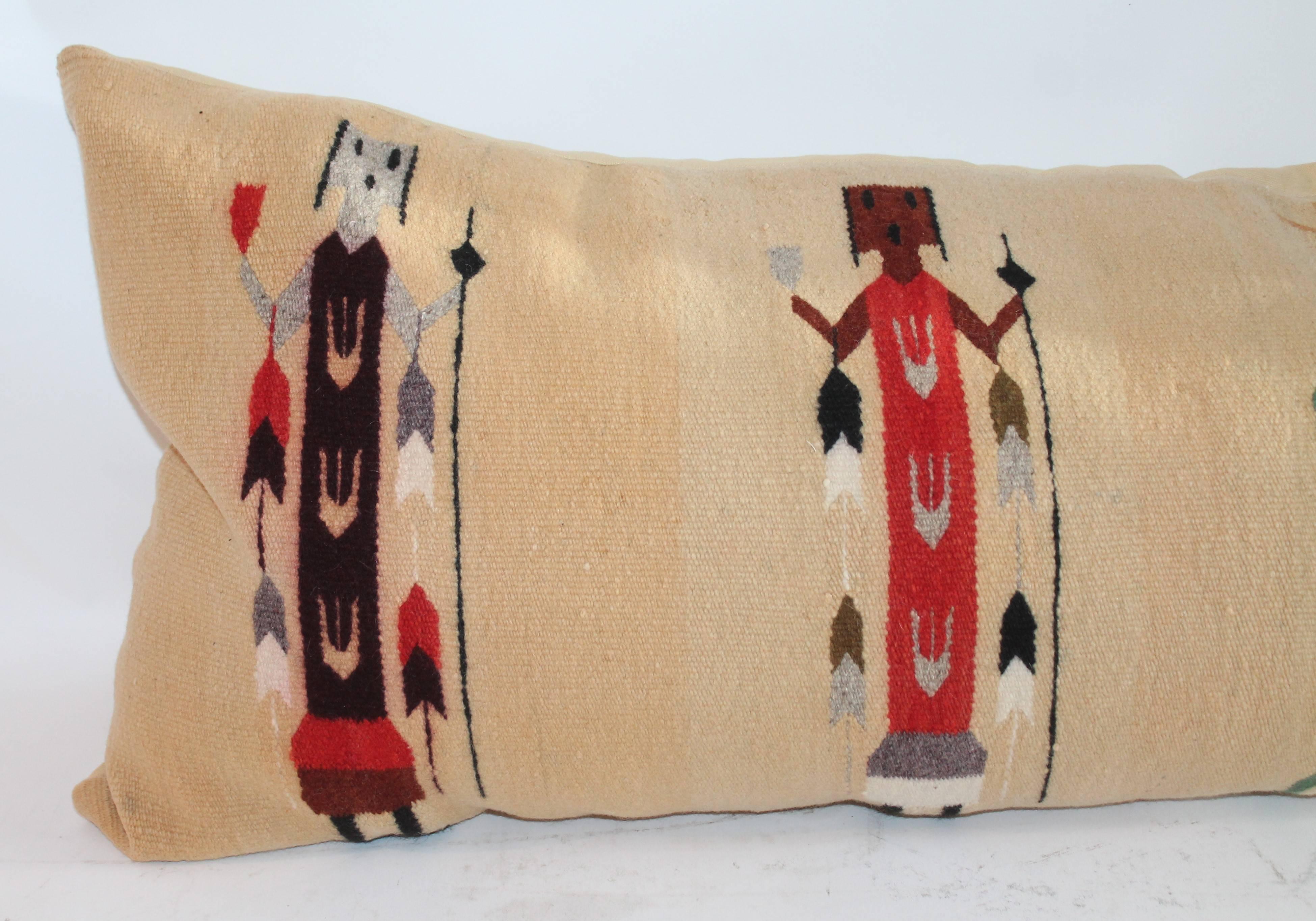 Navajo Monumental Yei Weaving Pillow