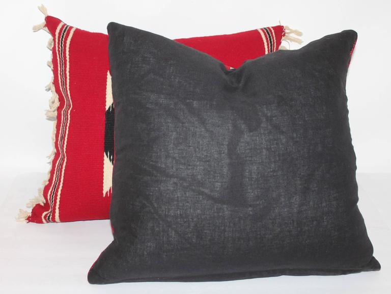 Hand-Woven Pair of German Town Indian Weaving Pillows For Sale