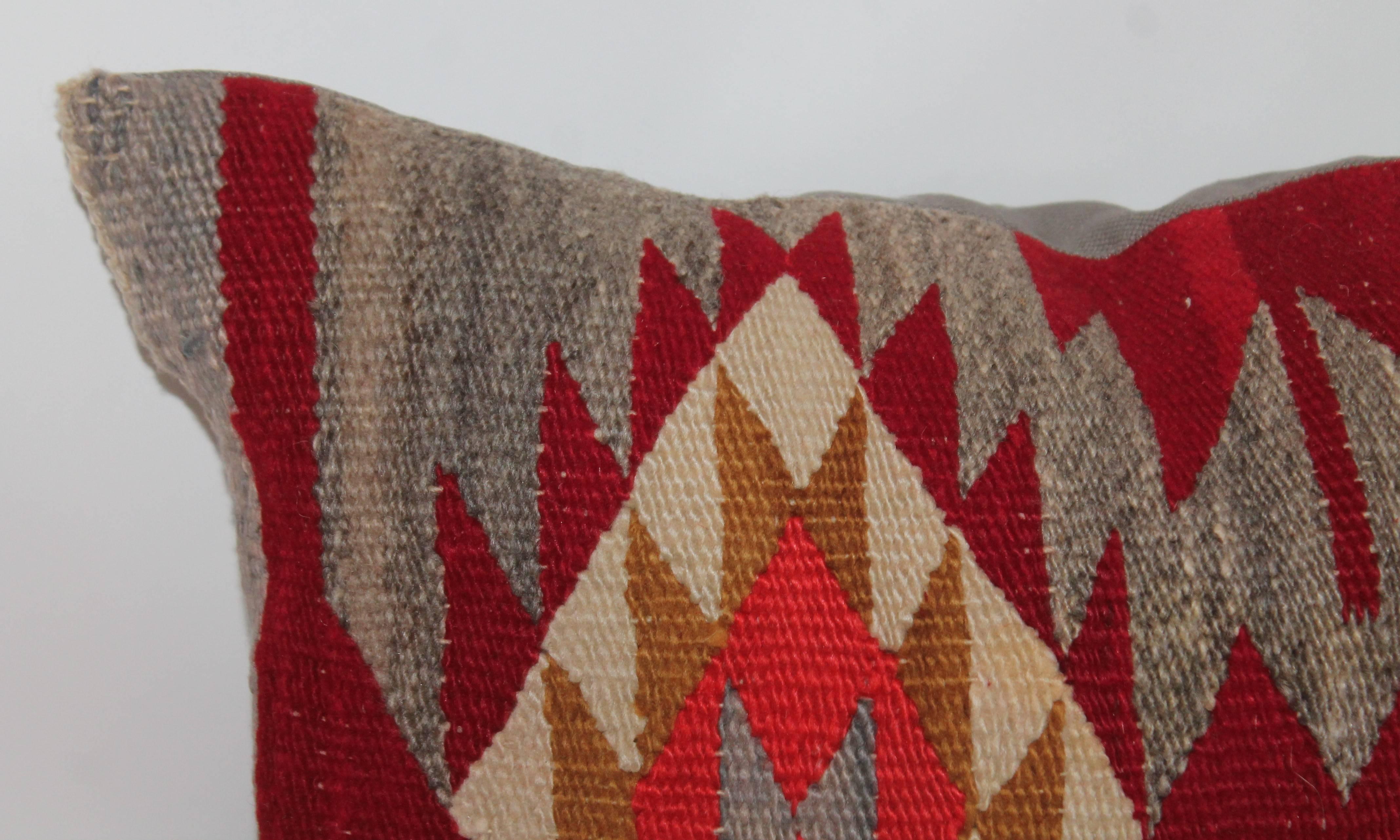 Native American Navajo Geometric Eye Dazzler Indian Weaving Pillow