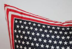 Monumental Patriotic Silk Escada Scarf Pillow