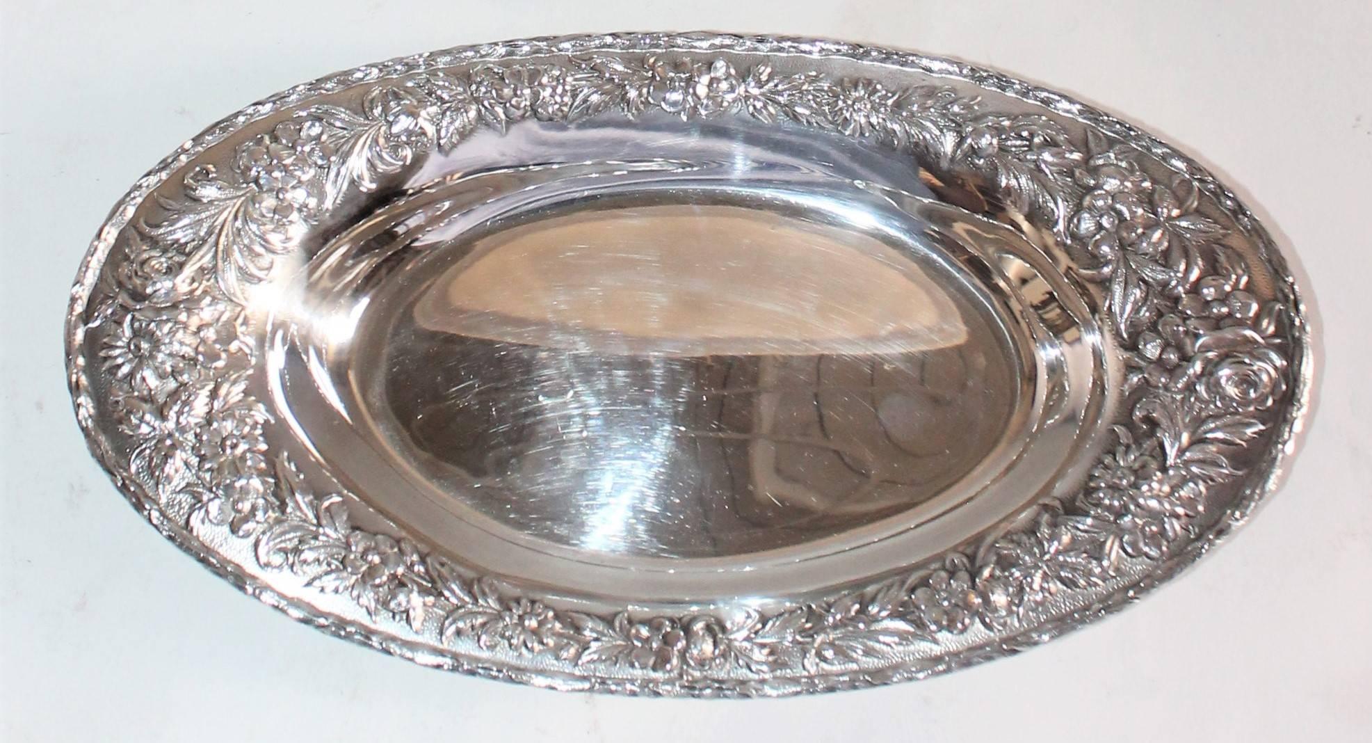 Hand-Crafted S.Kirk & Son Sterling Silver Serving Platter and Serving Bowl