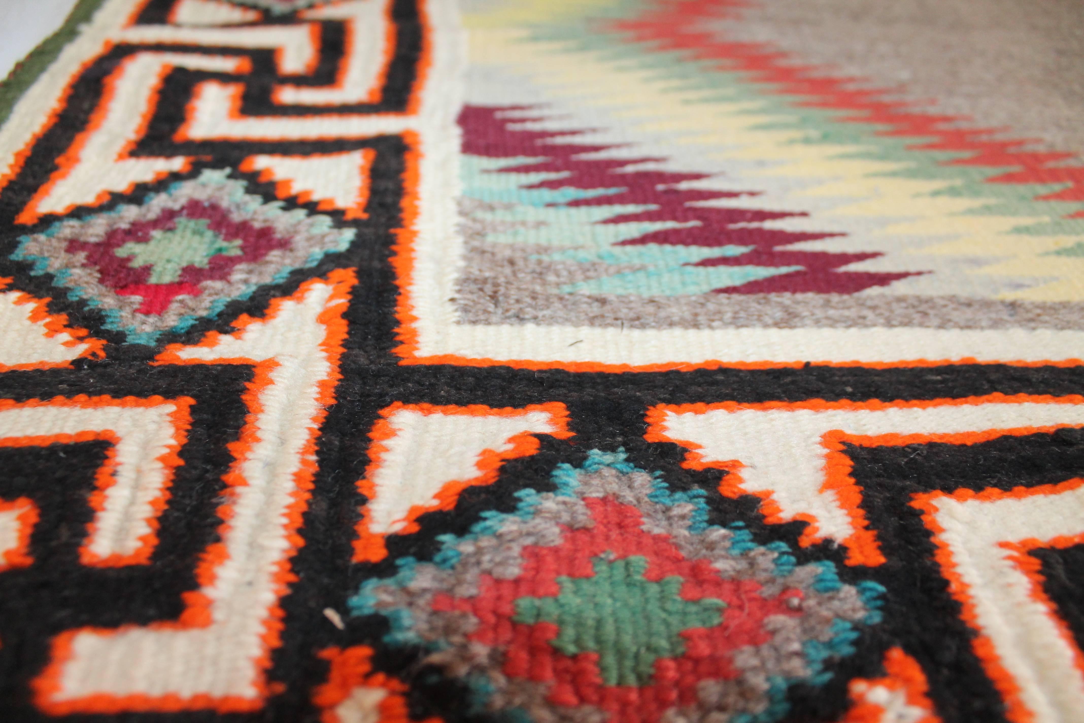 Wool Rare Early 20th Century Tees Nos Pos Navajo Indian Weaving