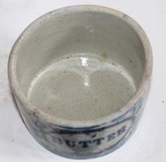 19th Century Spongeware Butter Crock
