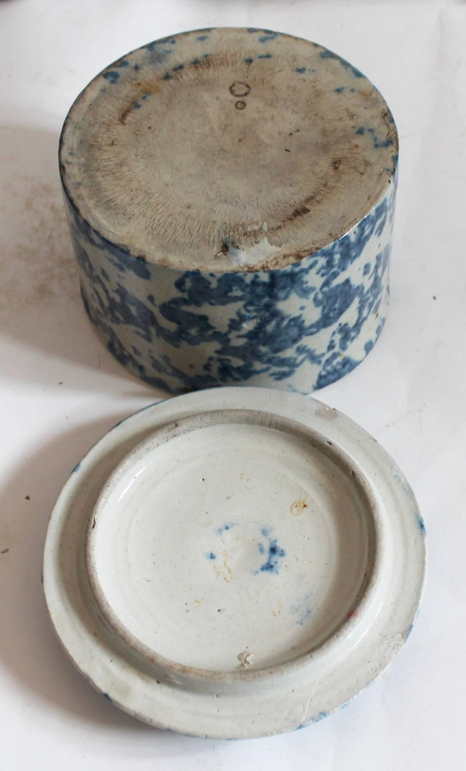 antique butter crock with lid