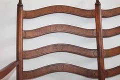 Fantastic 19th Century Double Seat Ladder Back Settee