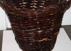 Monumental 20th Century Hickory Gathering Basket