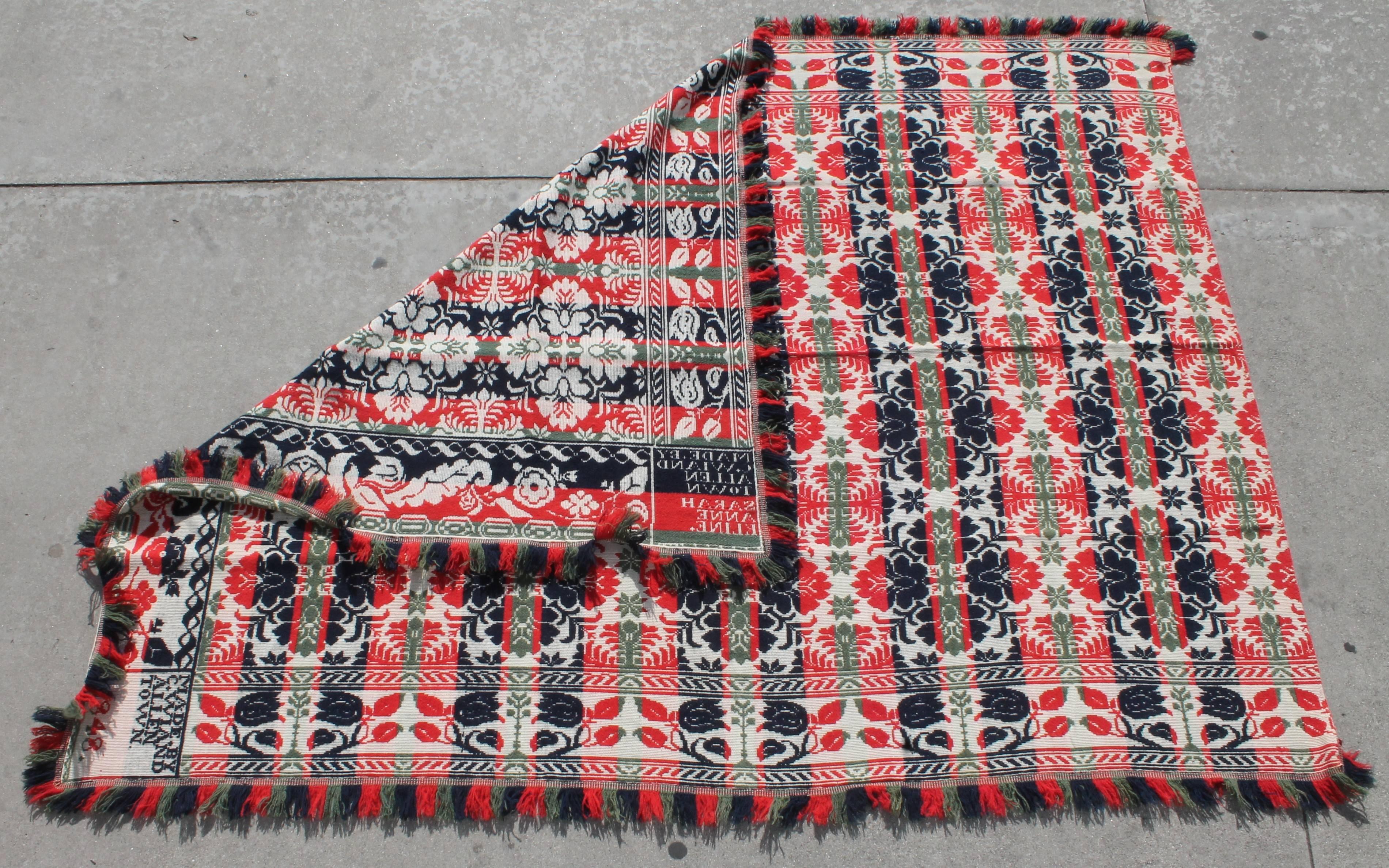 Coverlet Made by C.Wiand/Allentown , Pennsylvania Sarah Anne Kline 2