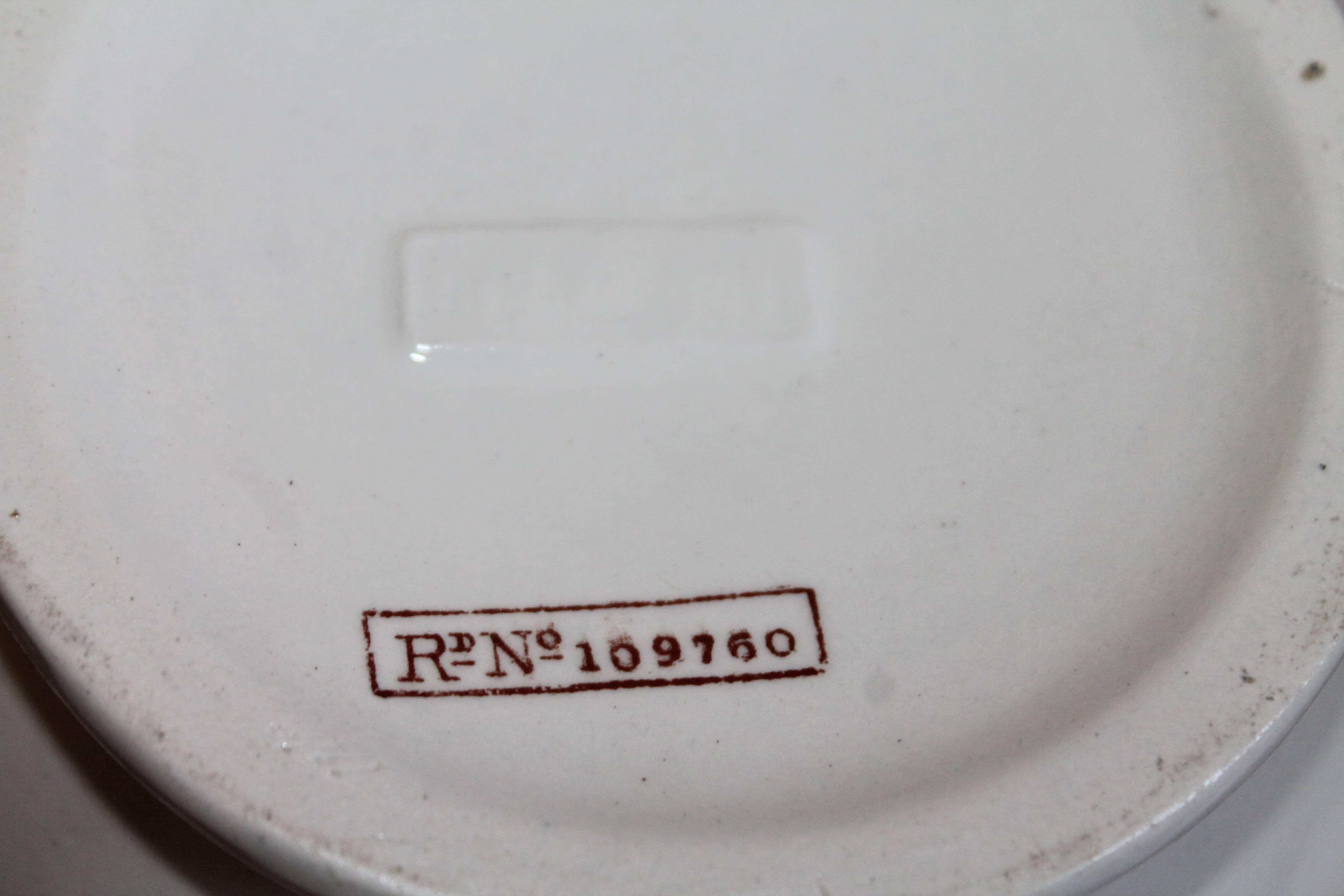 Pottery 19th Century, Transfer Ironstone Wash Bowl and Pitcher Set