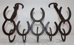Horse Shoe Coat and Hat Rack