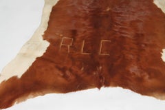 Western Branded "RLC" Calf Skin Rug
