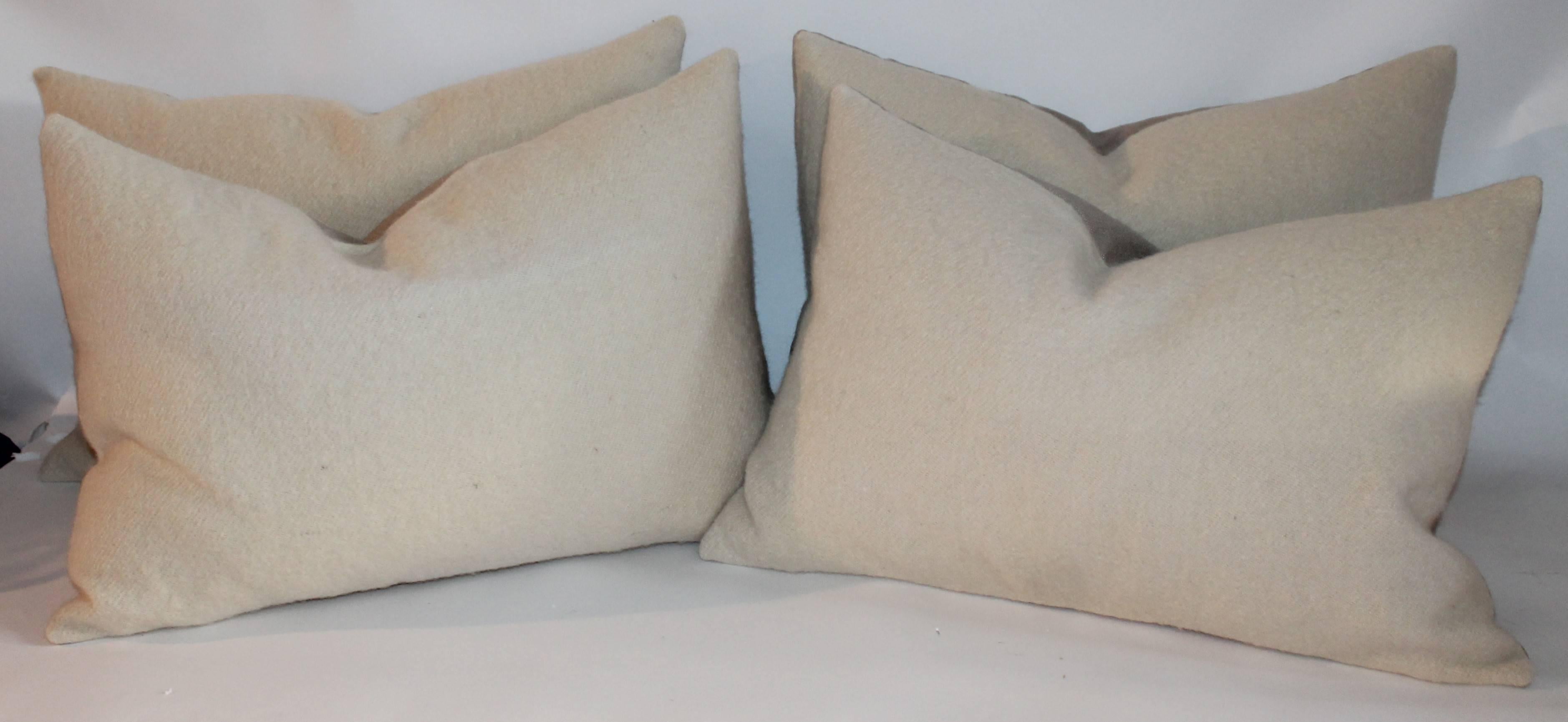 These mohair plain and simple soft pillows are in pristine condition. Sold in pairs and two pairs in stock.