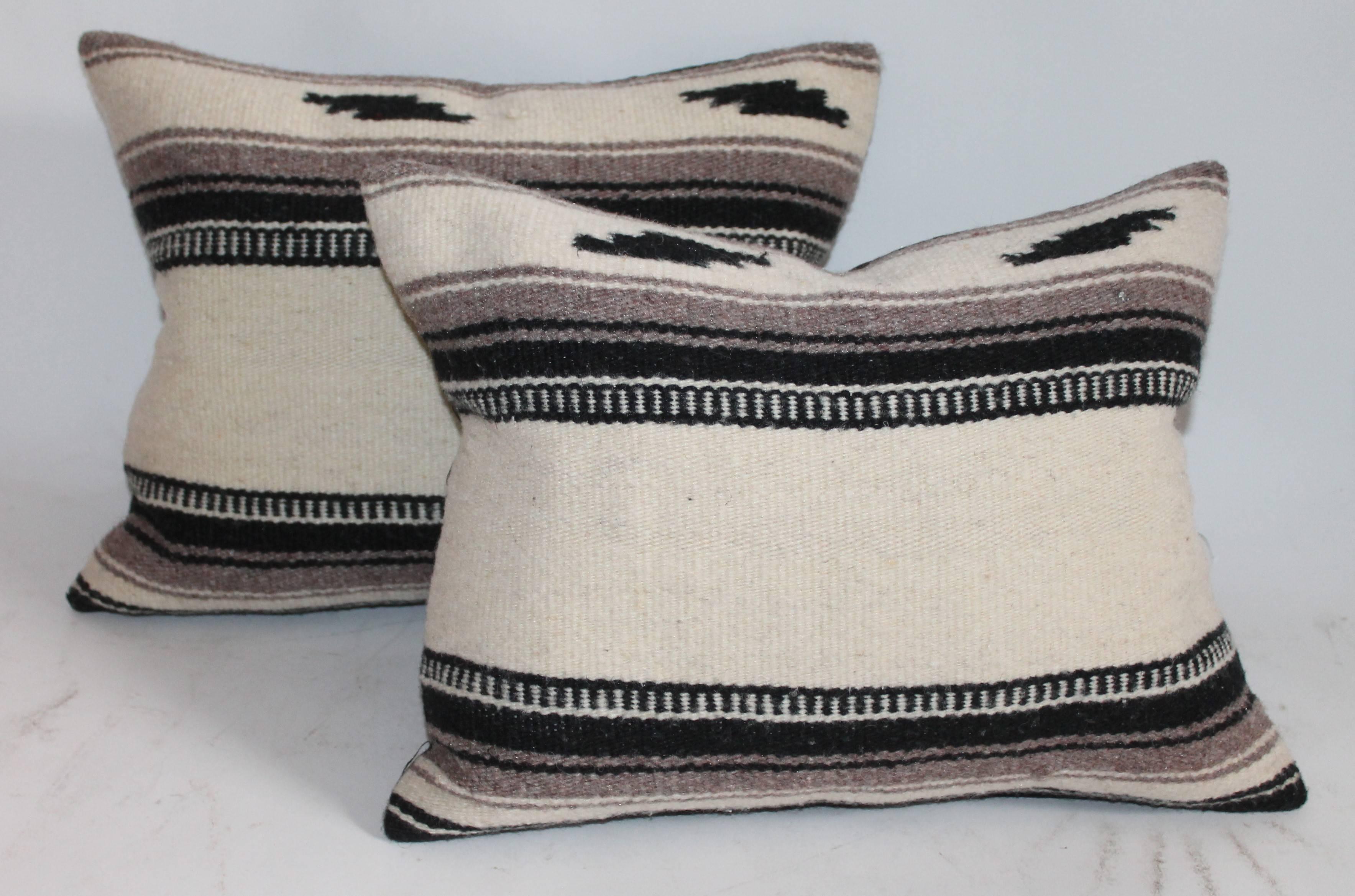 20th Century Woven Wool Horse Blanket Pillows or Collection of Three