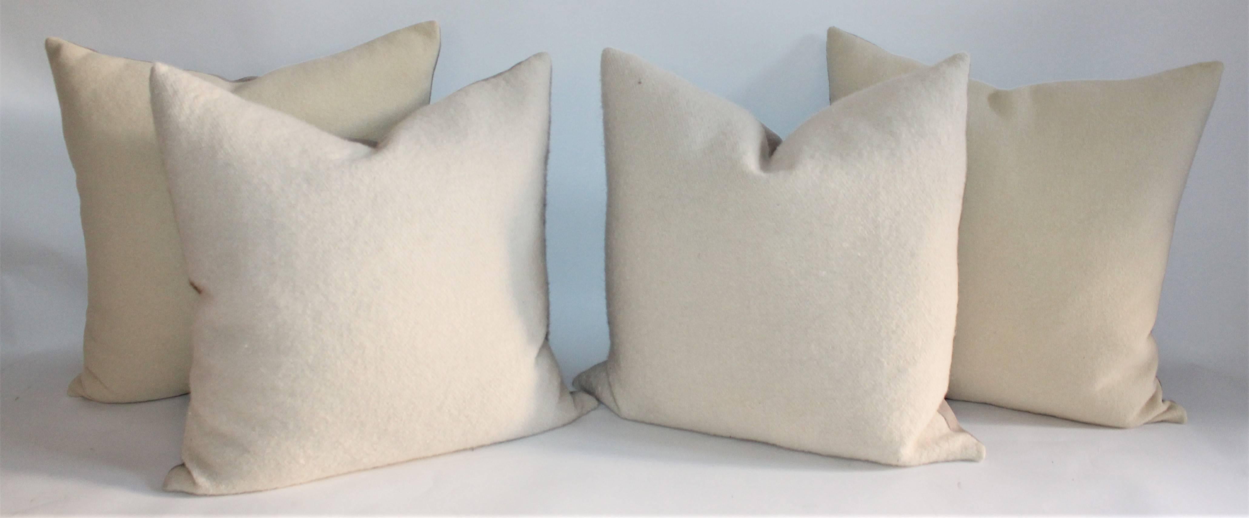 Other Lambs Wool Cream Pillows, Pair