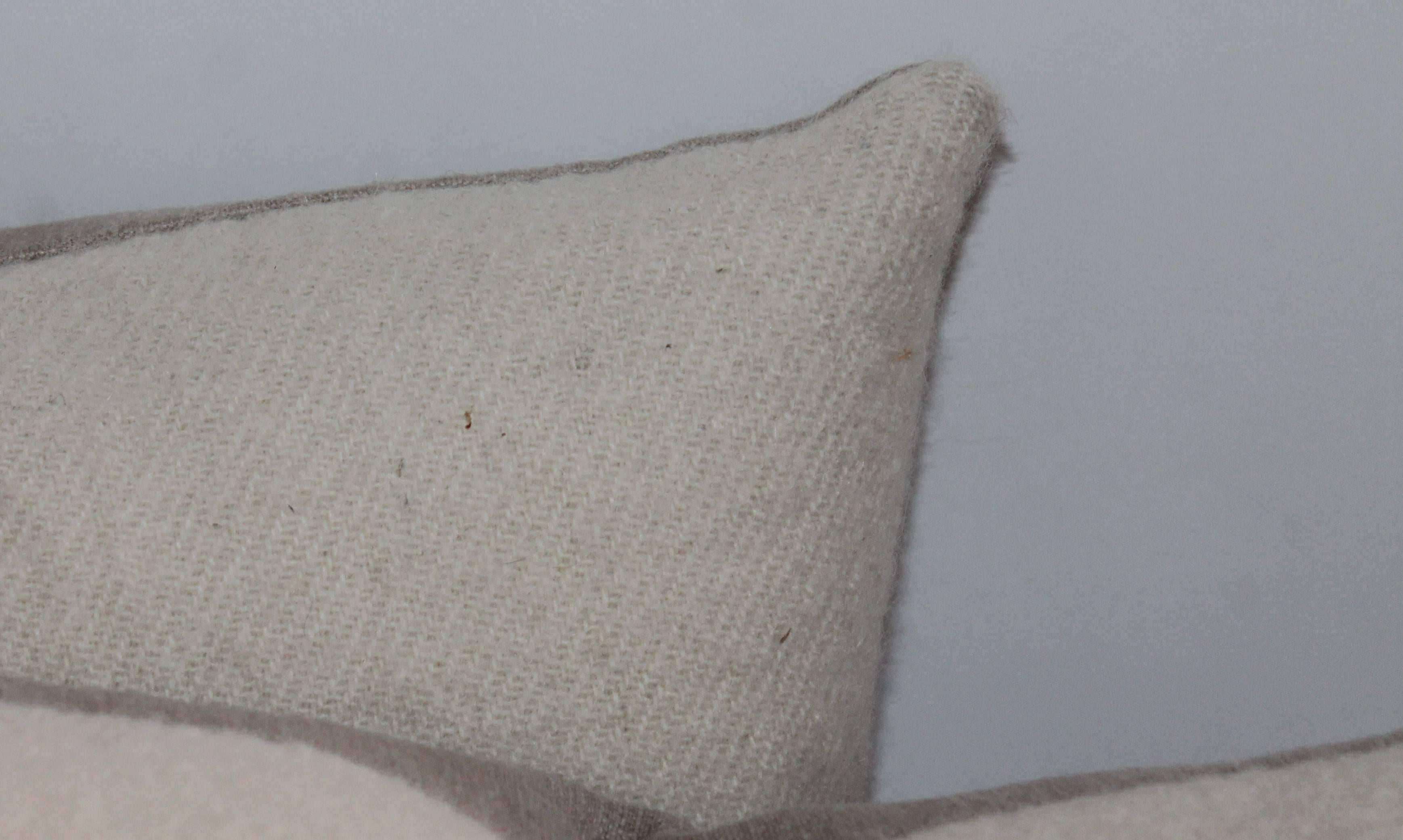 Alpaca Lambs Wool Cream Pillows, Pair