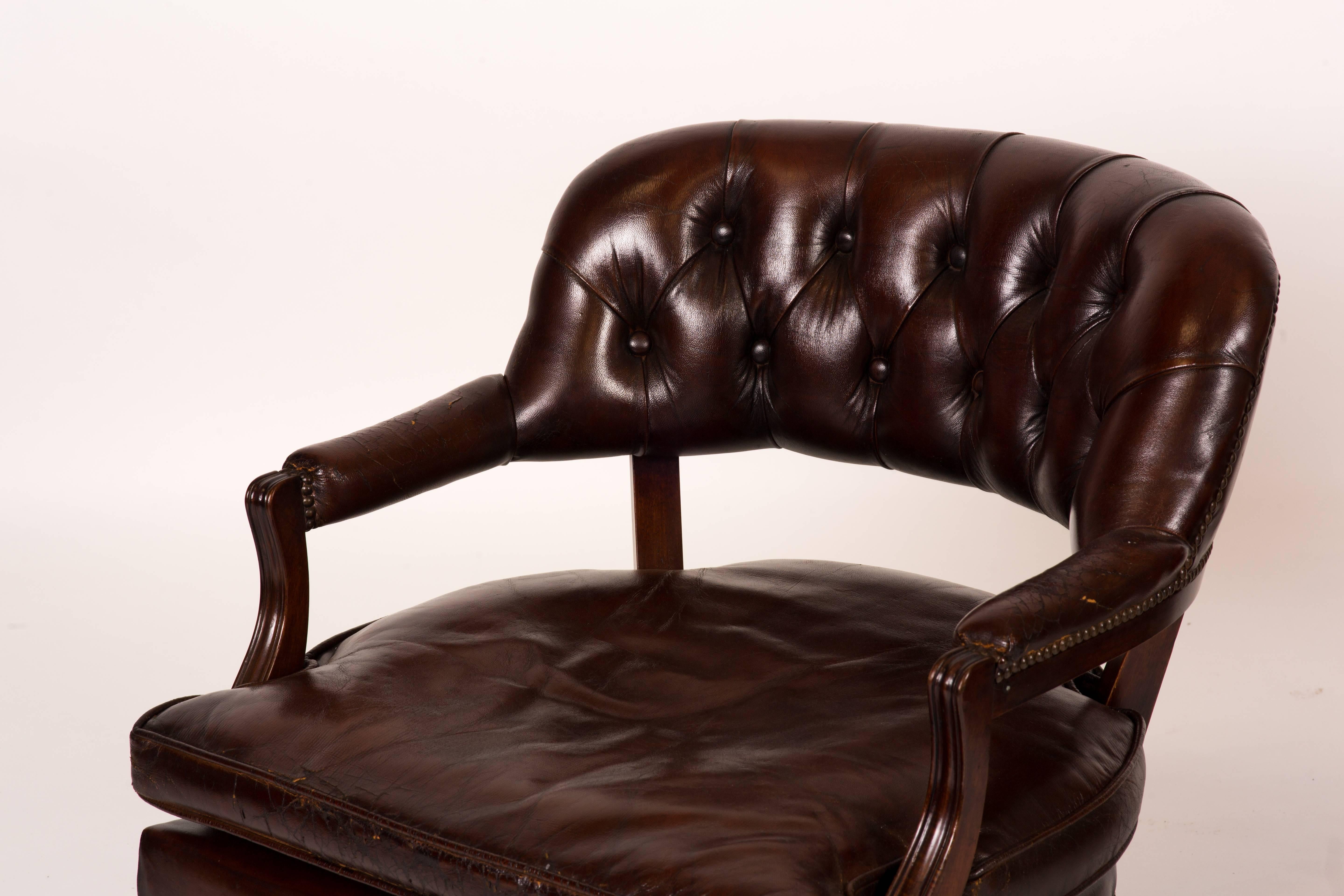 English Leather Chairs