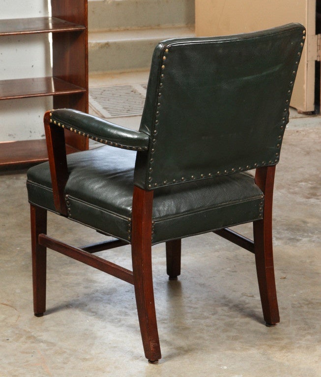 Leather Desk Chair In Good Condition In Los Angeles, CA