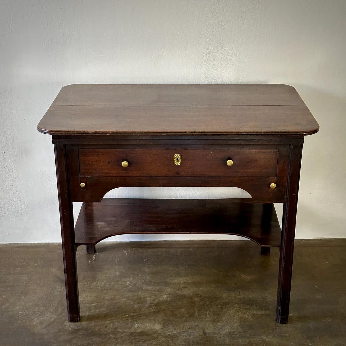Brass Georgian Architects Table For Sale