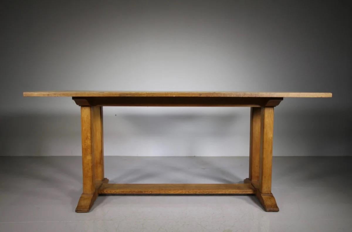 Oak Dining or Writing Table For Sale