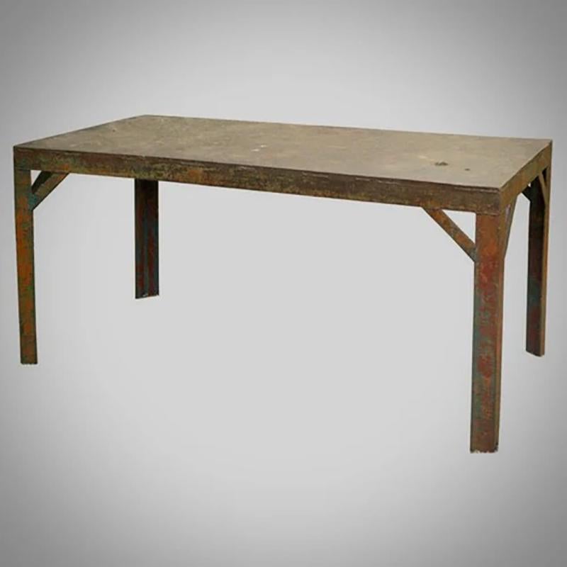 Iron Industrial Table For Sale